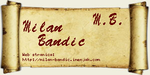 Milan Bandić vizit kartica